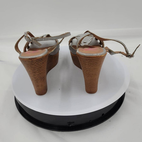 Rock & Candy Studded 4" Cork Wedge Sandal 7.5 - Picture 6 of 8